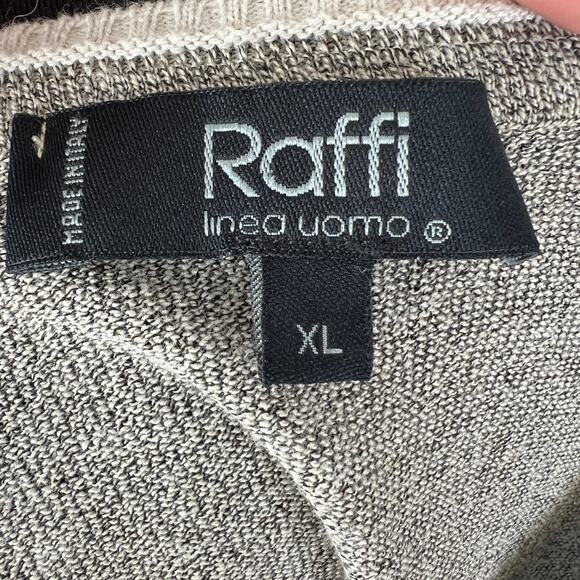 Raffi Linea Uomo Heather Beige Sweater Cotton Blend Crew Neck Size X-Large XL - Picture 6 of 8